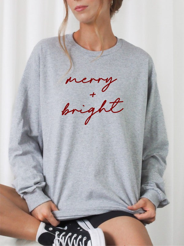Merry & Bright Sweatshirt (PLUS)