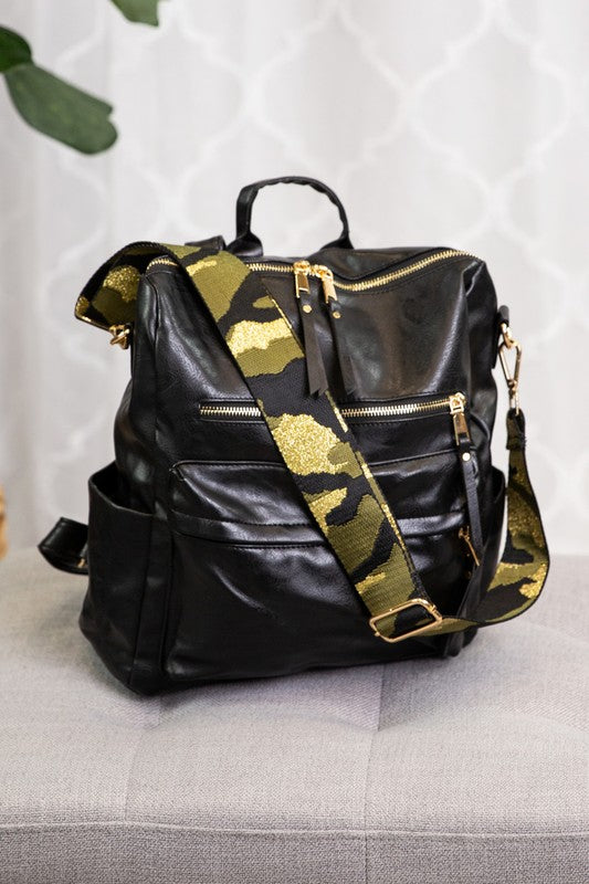 Melea Convertible Bag with Camo Strap